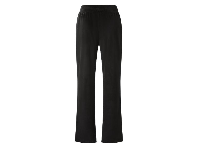 Zwarte rechte broek met elastische tailleband