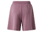 Paarse dames shorts.