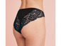 Zwarte slip met kantdetail.