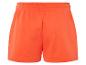 Oranje shorts met elastische tailleband.