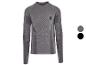 Grijs Spyder shirt met lange mouwen, getextureerde panelen en kleuropties.