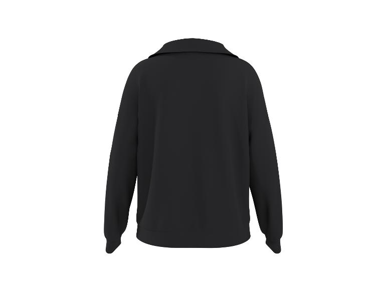 Zwart sweatshirt met kraag, achteraanzicht
