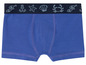 Blauwe boxershorts met een marineblauw elastiek met zeedieren