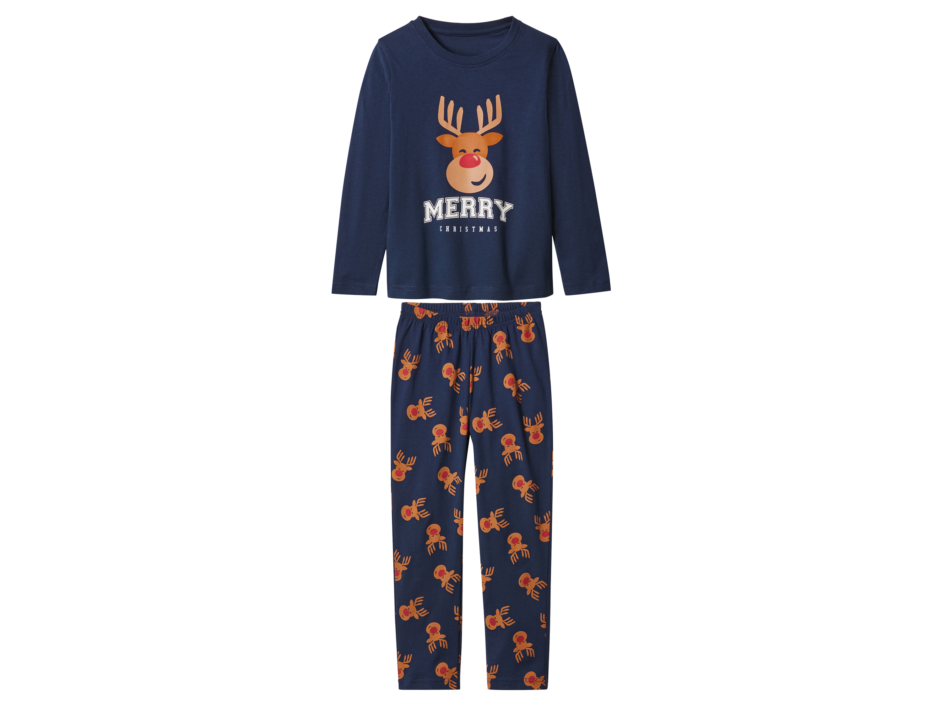 lupilu Kinder kerstpyjama (Marineblauw, 110/116) afbeelding