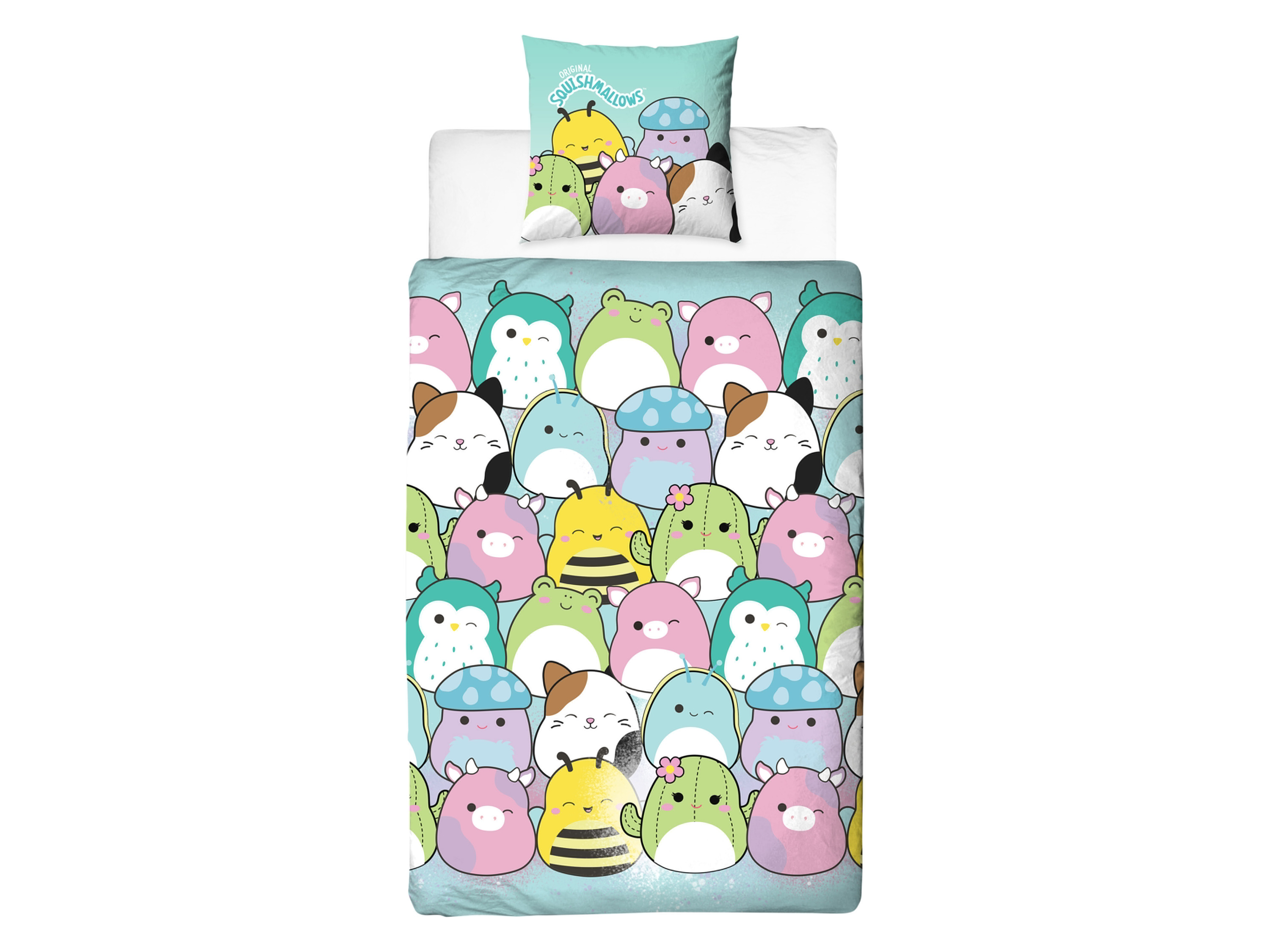 Kinder dekbedovertrek 140 x 200 cm (Squishmallows)