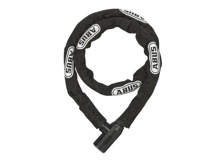 Zwarte fietsbeveiligingsketting met textielhoes