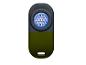 Compacte UV LED zaklamp met donkergroene en zwarte behuizing.