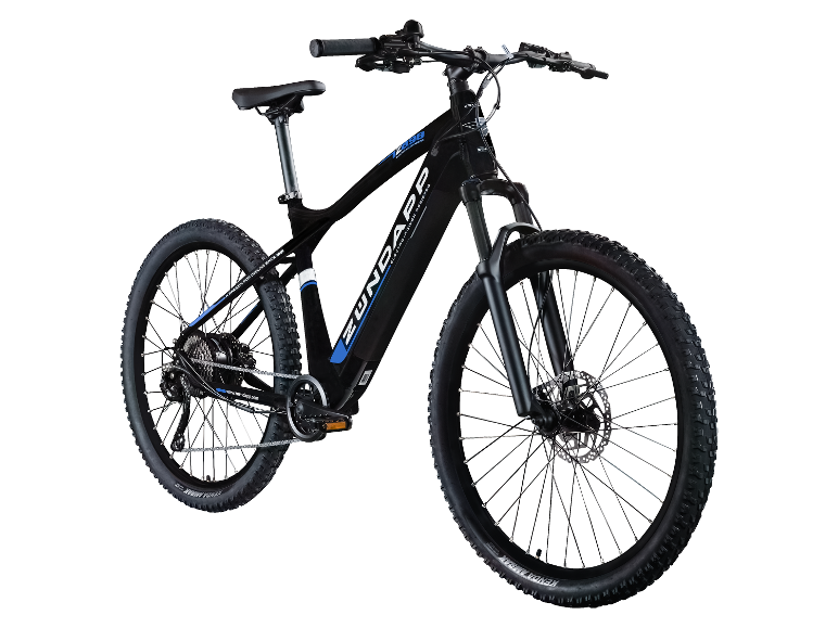 Zwarte ZUNDAPP elektrische mountainbike.