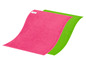 Twee Vileda microvezel doeken, roze en groen