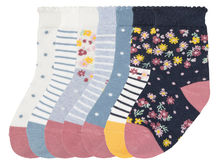Ga naar volledige schermweergave: lupilu® Peuters meisjes sokken, 7 paar, met bio-katoen - afbeelding 2