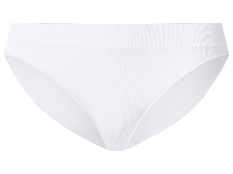 Witte damesonderbroek met geribbelde tailleband