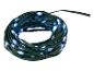 Opgerolde groene kabel met blauwe LED-lampjes.
