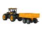JCB tractor en gele aanhanger, speelgoed voor kinderen.