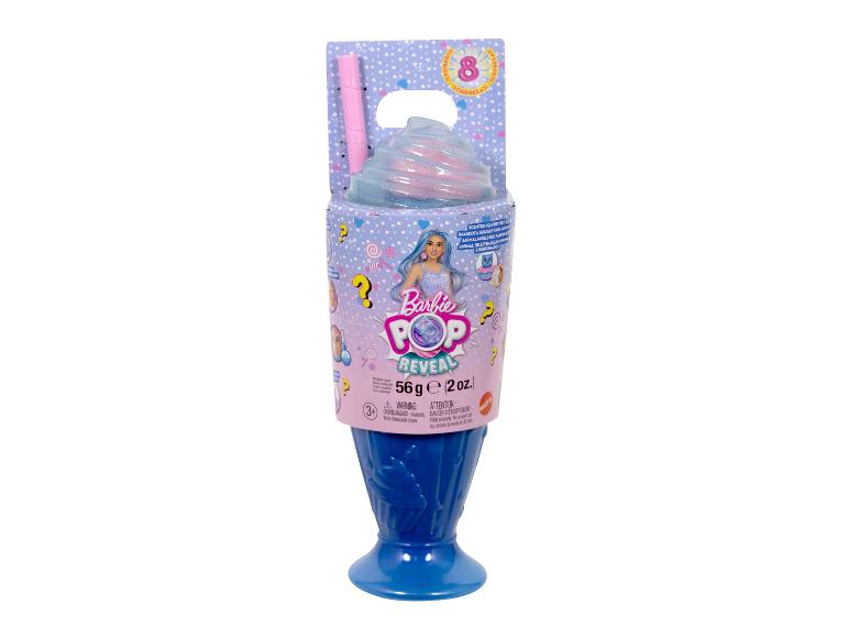 Speelgoedverpakking met een roze en blauw squishy speeltje en een roze stokje.