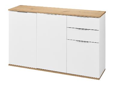 LIVARNO® Houten dressoir met laden en deuren - wit met eikenlook