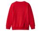 Rood sweatshirt met lange mouwen, geribbelde manchetten en zoom.