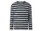 Heren gestreept T-shirt met lange mouwen in donkergroen, wit, bruin en lichtgroen