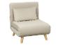 Beige opvouwbare fauteuil met kussen