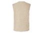 Beige vest zonder mouwen van imitatiebont.