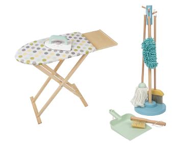 lupilu® Houten speelgoed strijkplank of schoonmaakset
