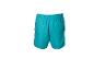 Turquoise zwemshort met elastische tailleband en achterzak.