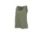 Groene dames tanktop met ronde hals en zijsplitten.