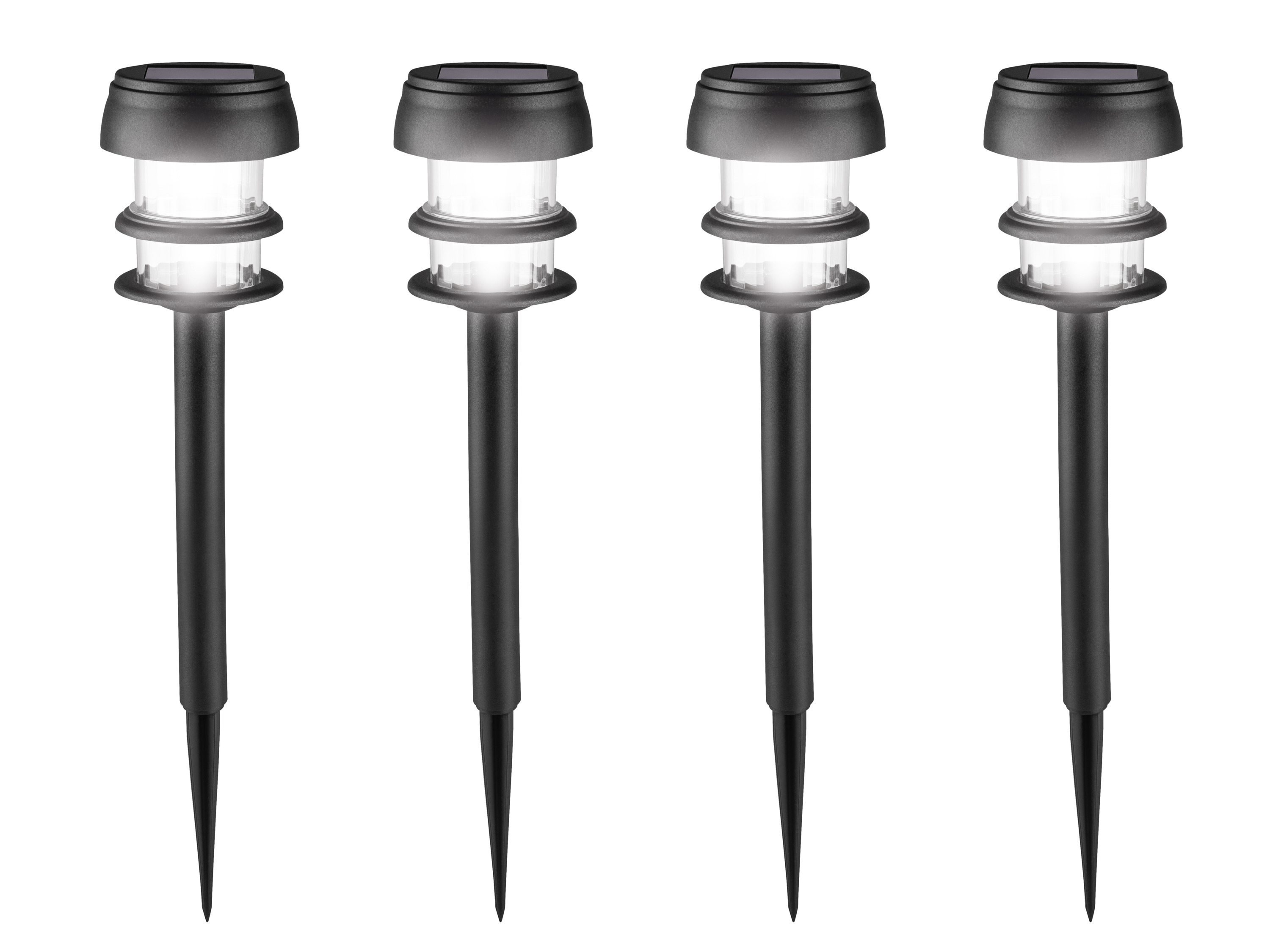 LIVARNO Set van 4 solar tuinlampen (Smal)