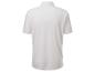 Wit poloshirt met korte mouwen, achterkant.