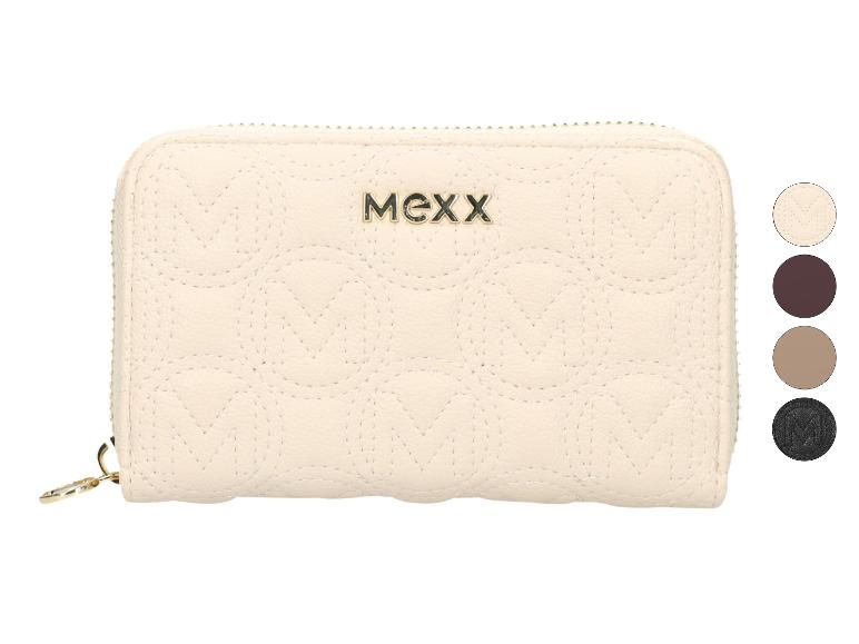MEXX damesportemonnee in gebroken wit met gewatteerd M-patroon en ritssluiting