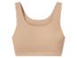 Naadloze beige sportbeha voor dames
