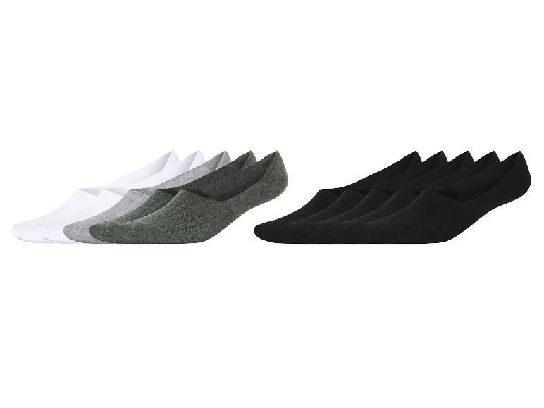 Set onzichtbare sokken in zwart en grijs.