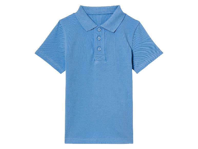 Blauw poloshirt voor kinderen.