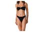 Zwarte textuur bikini met bandeau top en slip.