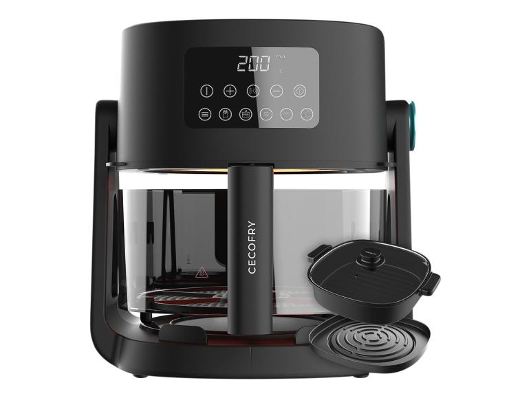 Cecofry airfryer met grill en pan.