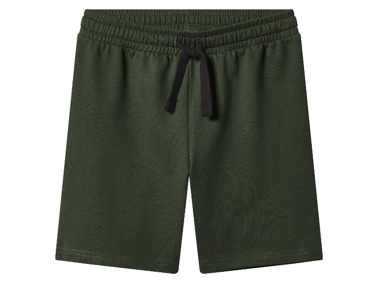 Heren sweatshorts in kaki met zwart trekkoord