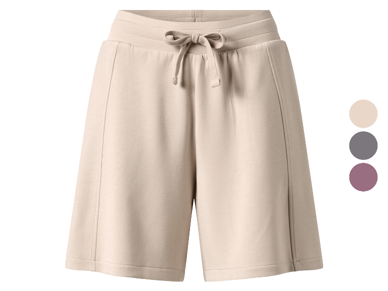 Beige katoenen shorts met koord.