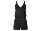 Zwarte korte jumpsuit voor dames met bandjes