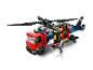 Lego City brandweerhelikopter met grijper en roterende vleugels.
