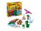 LEGO Classic Creative Dinosaurs set met 450 onderdelen, inclusief gebouwde dinosaurussen en diverse stenen.