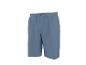 Blauwe korte broek met trekkoord in de taille en een bruine knoop.