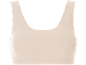 Beige, naadloze bralette bh.
