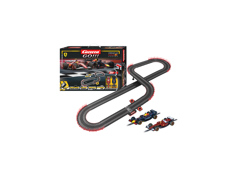 CARRERA Champion's Racing racebaan met twee Formule 1-auto's en verpakking.