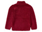 Een roze fleece trui met lange mouwen.