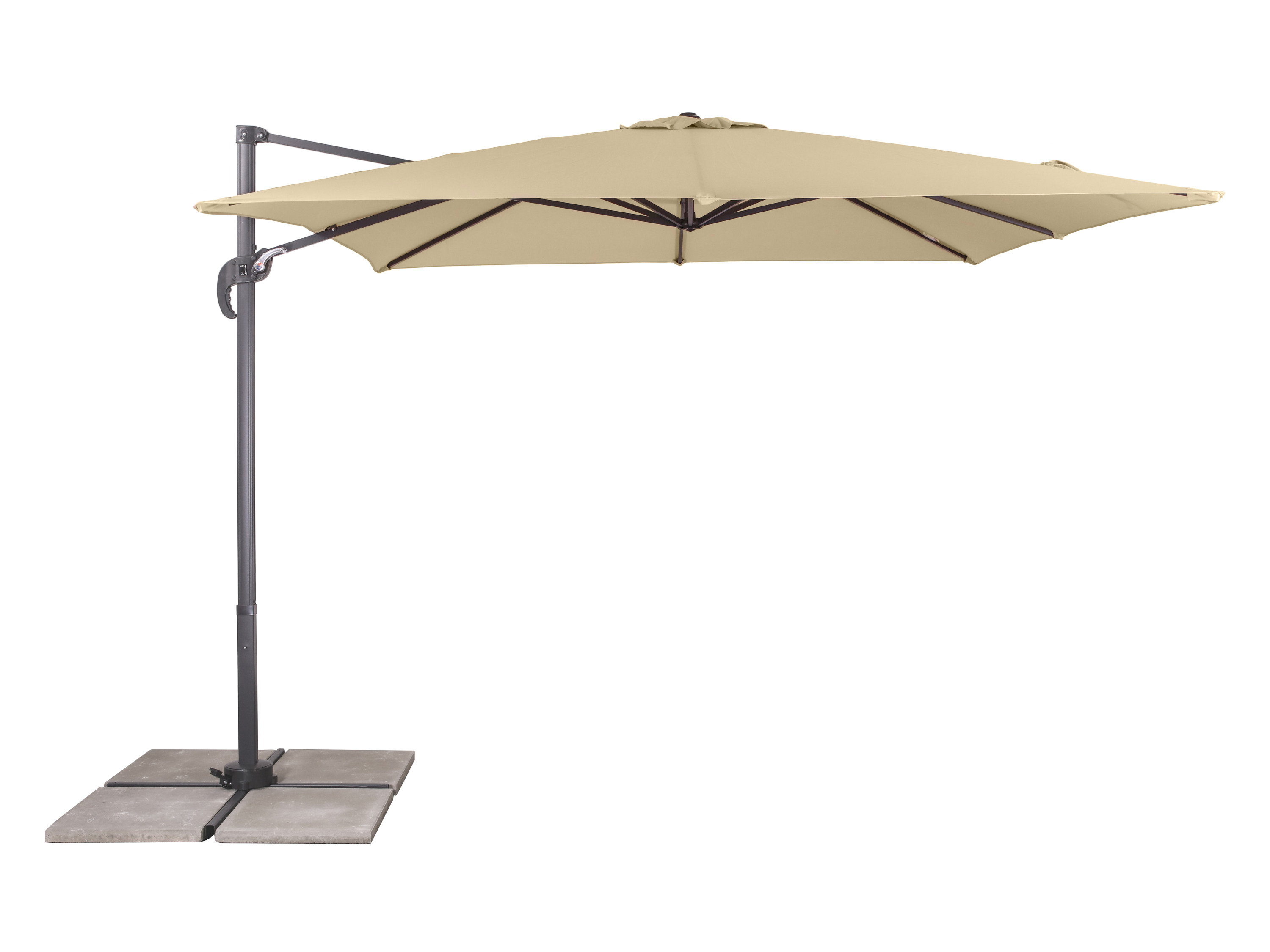 Schneider Zweefparasol Valencia Grande 280 x 280 cm (Naturel)