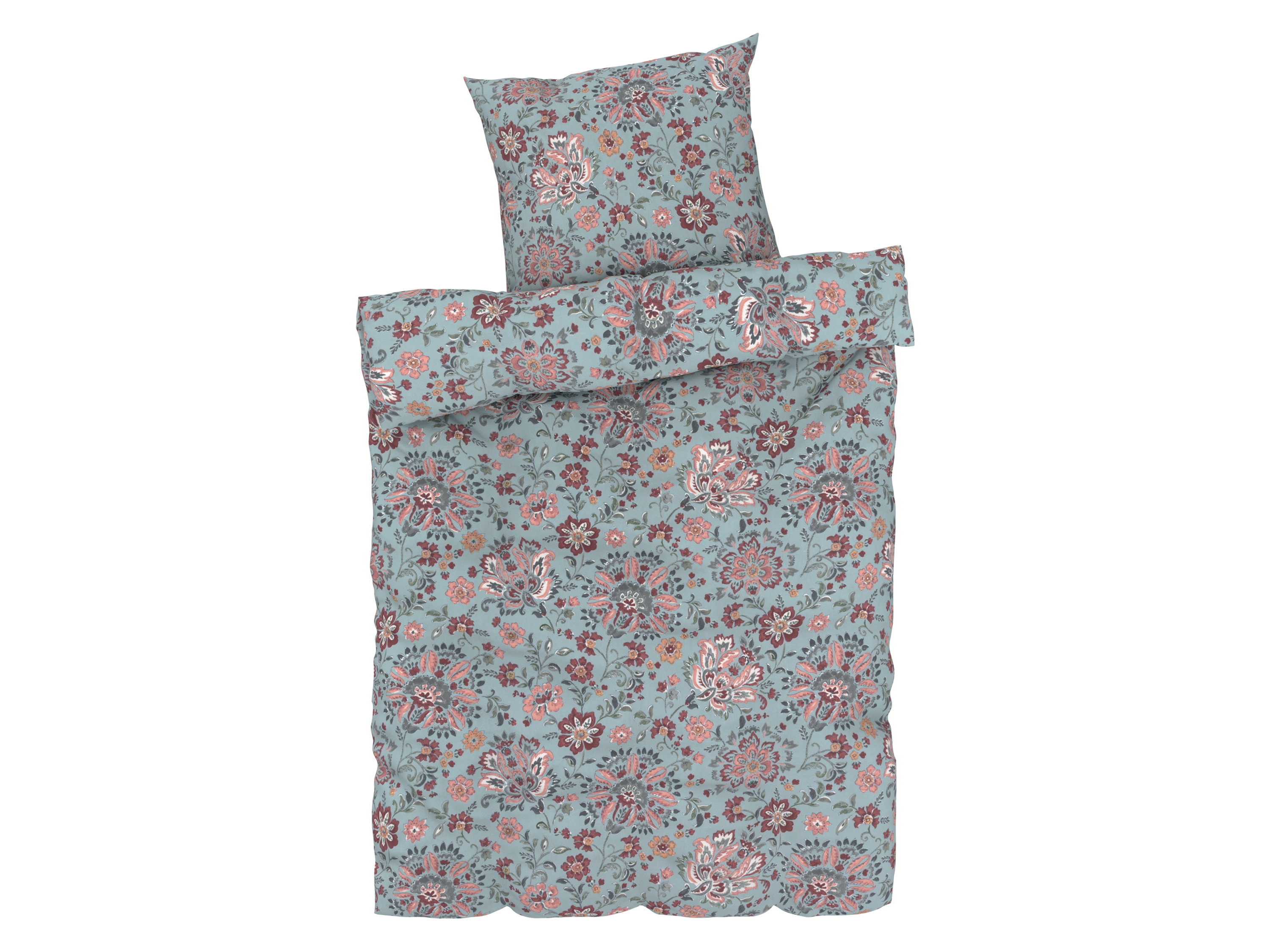 LIVARNO HOME Microvezel-satijnen dekbedovertrek, 155 x 220 cm (Bloemen)