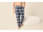 Geruite pyjamabroek voor heren, blauw en zwart