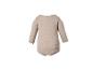 Beige romper met lange mouwen voor baby's, achteraanzicht.