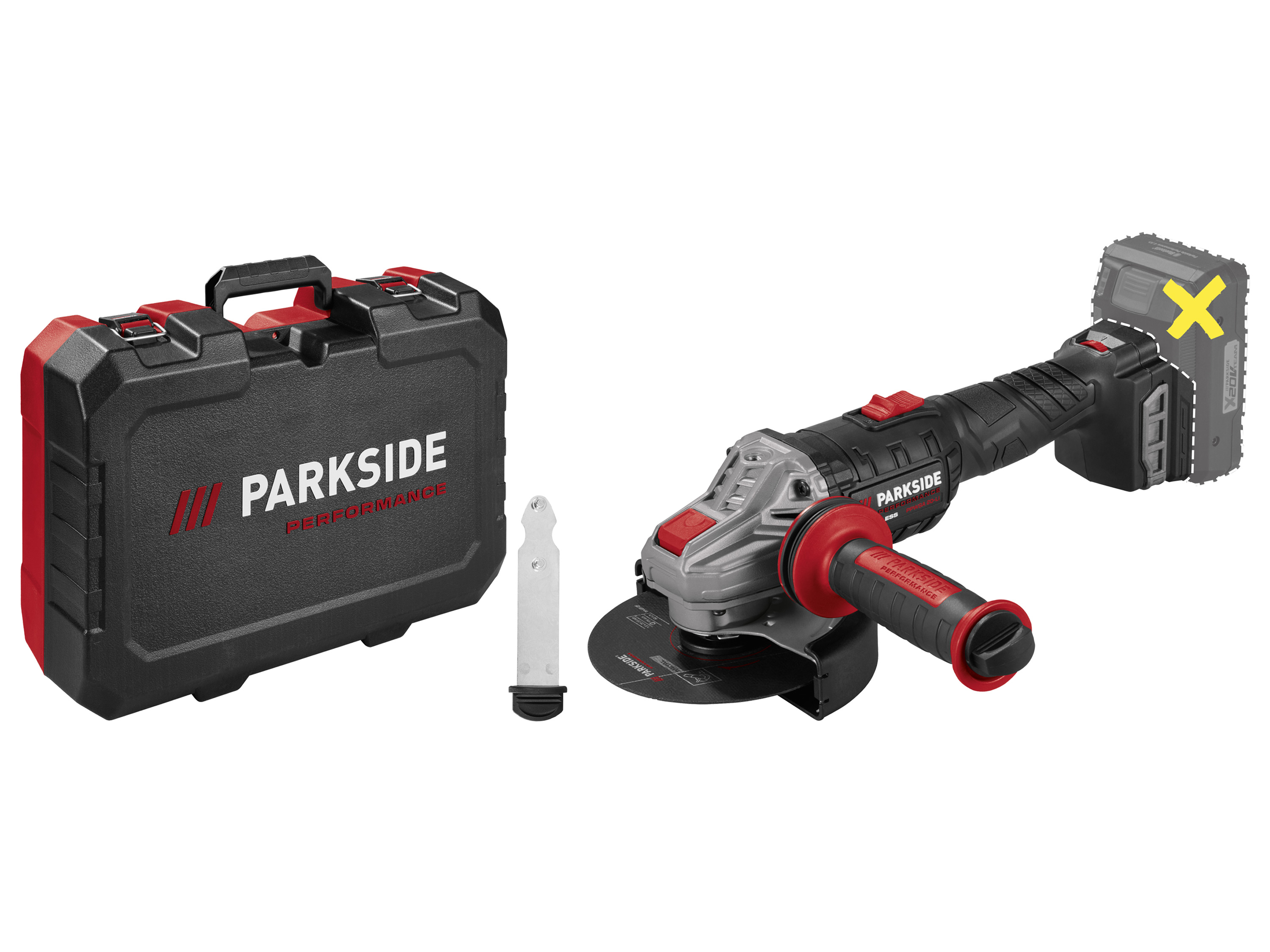 PARKSIDE PERFORMANCE Accu-haakse slijper 20 V zonder accu en lader