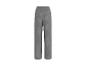 Grijze gestreepte broek met elastische tailleband.