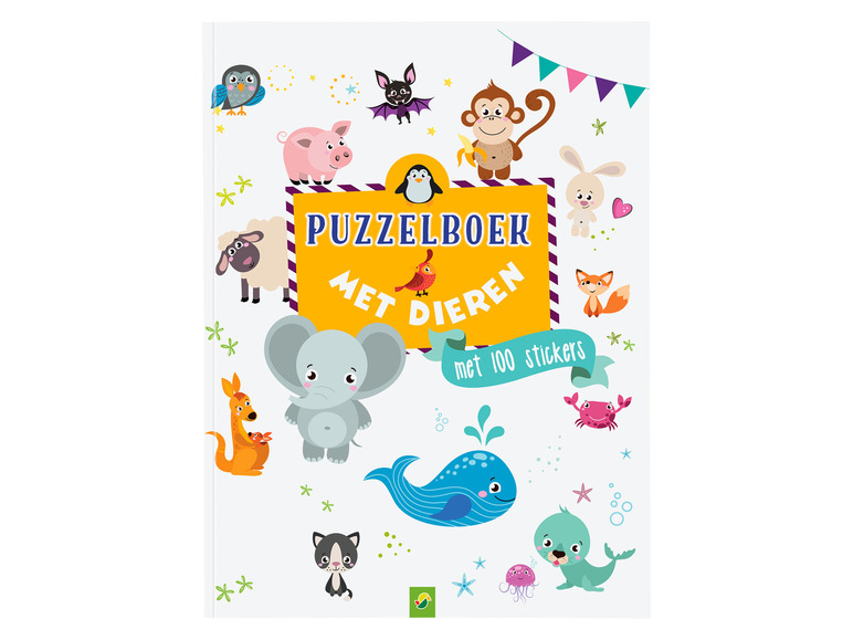 Kinderen sticker--puzzelboek (Puzzelboek met dieren)